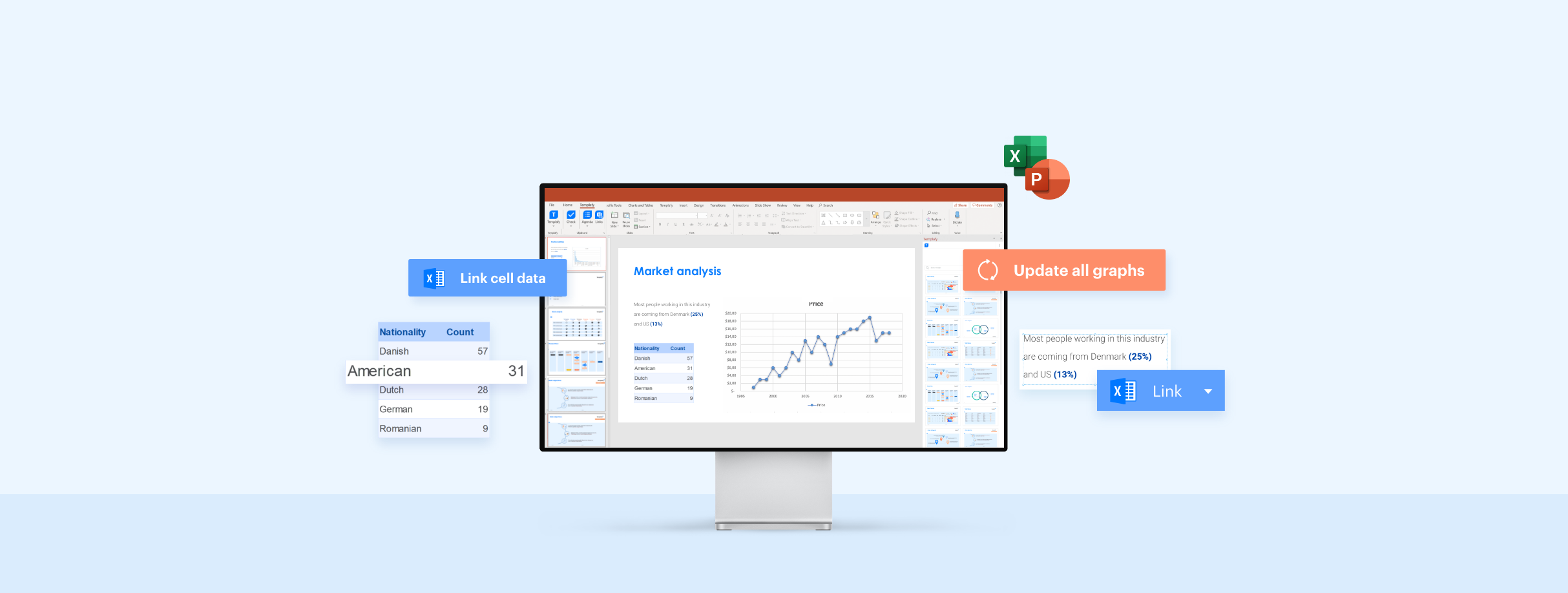 A more powerful Excel Link in ProductivityPlus