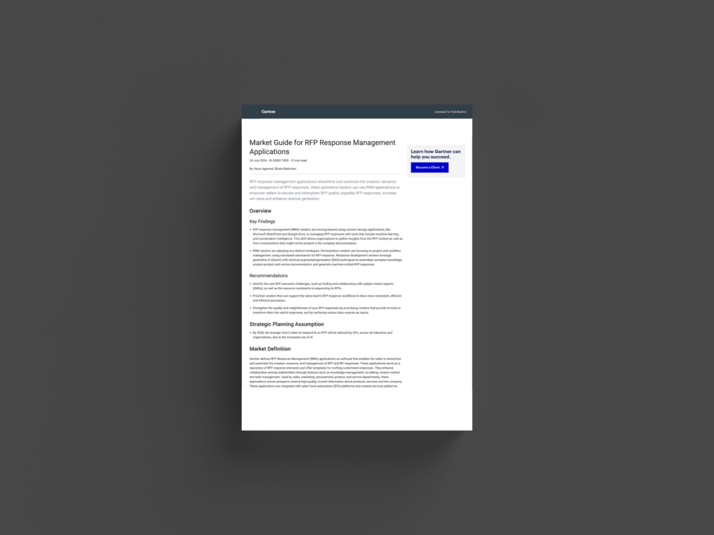 2024 Gartner Market Guide for RFP Response Management Applications