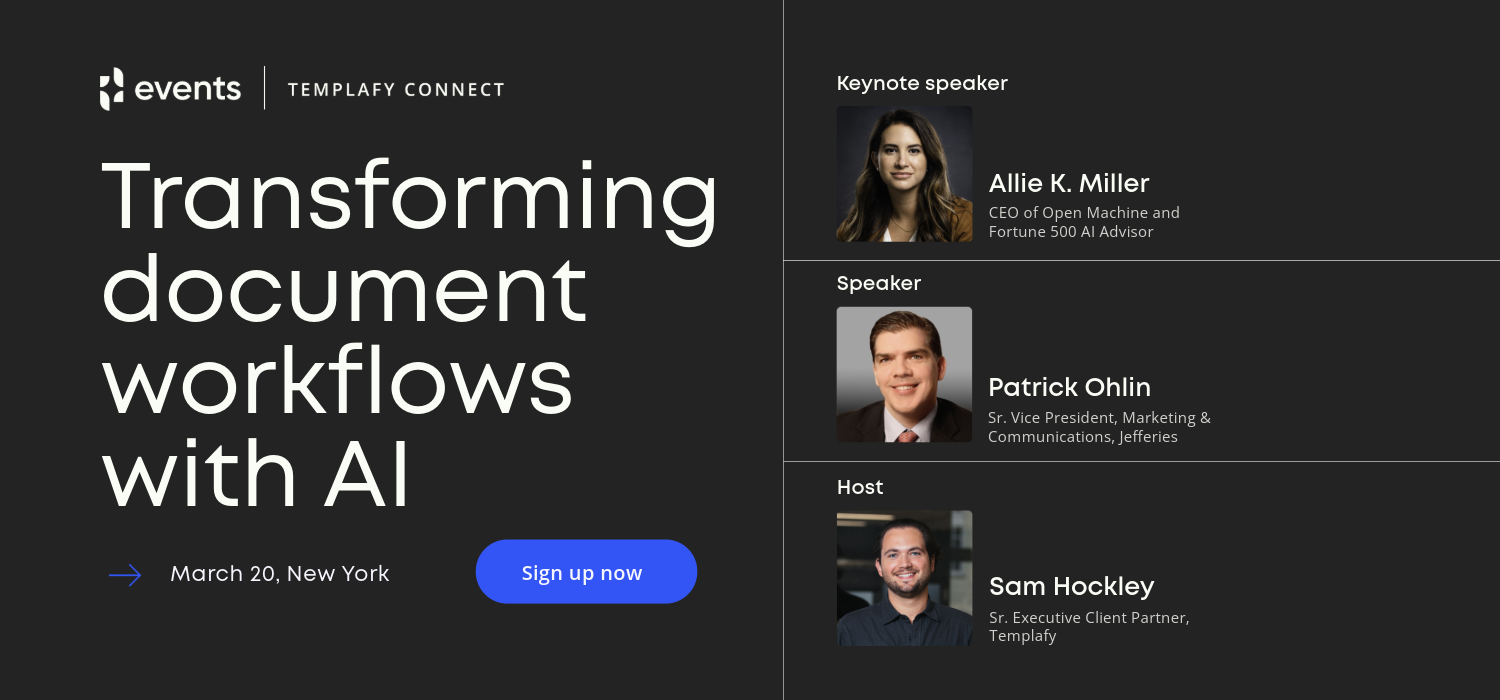 Templafy presents: Transforming document workflows with AI